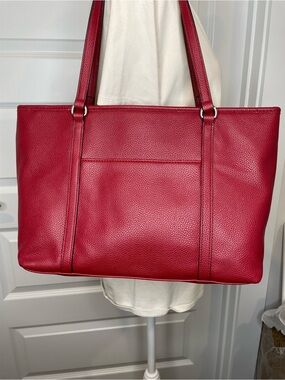 Dan Buchanan Red Pebbled Texture Purse with Multiple Comparments